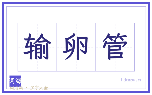 输卵管的书法字