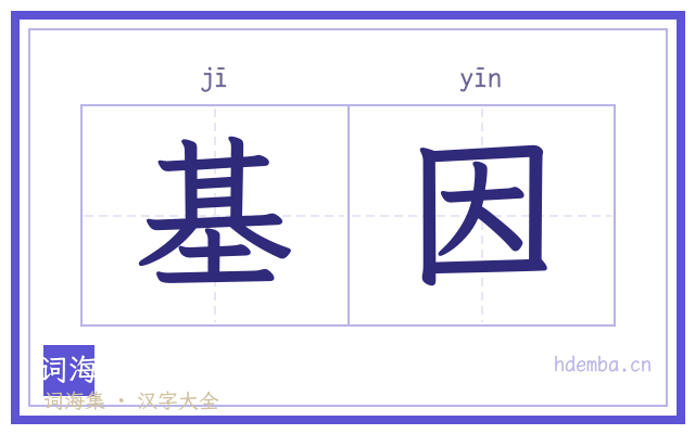 基因的书法字