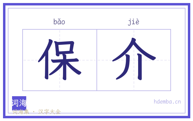 保介的书法字