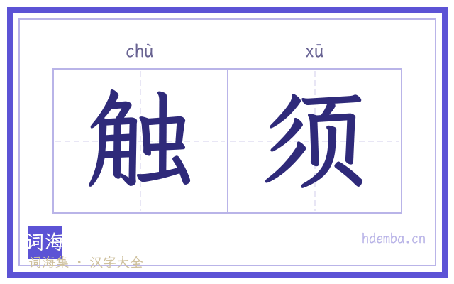 触须的书法字