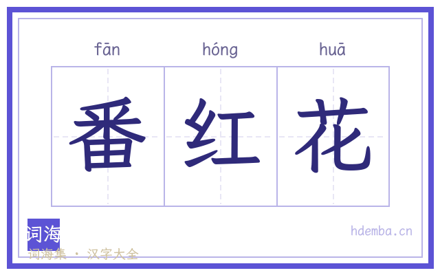 番红花的书法字