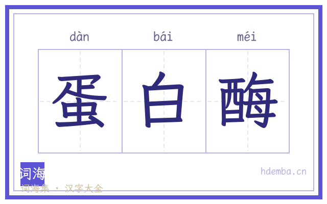 蛋白酶的书法字