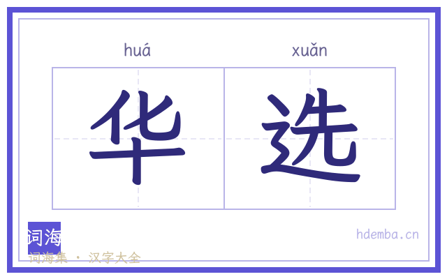 华选的书法字