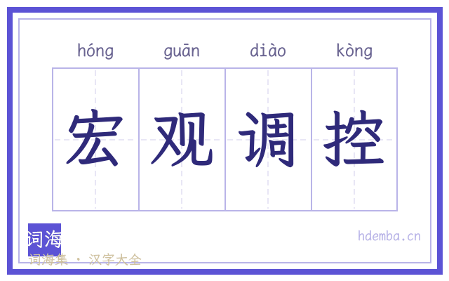 宏观调控的书法字