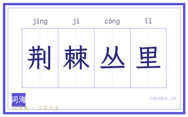 荆棘丛里的书法字