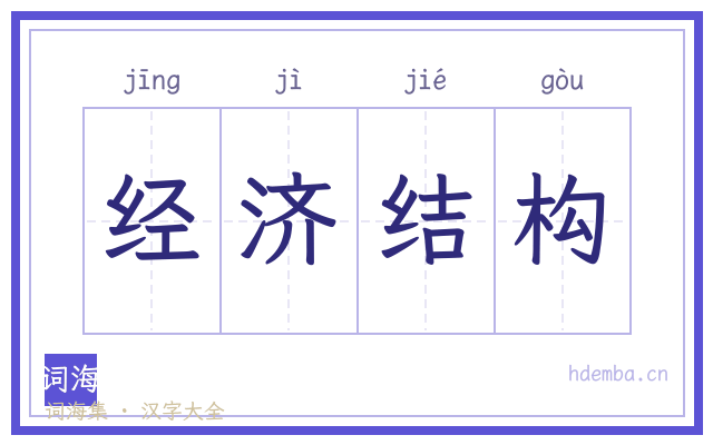 经济结构的书法字