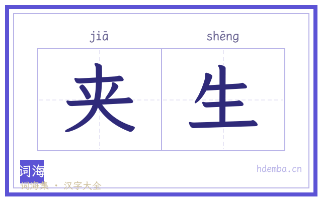 夹生的书法字