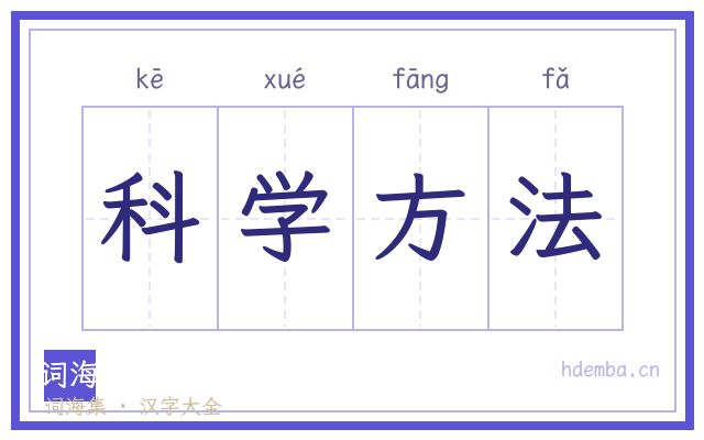 科学方法的书法字