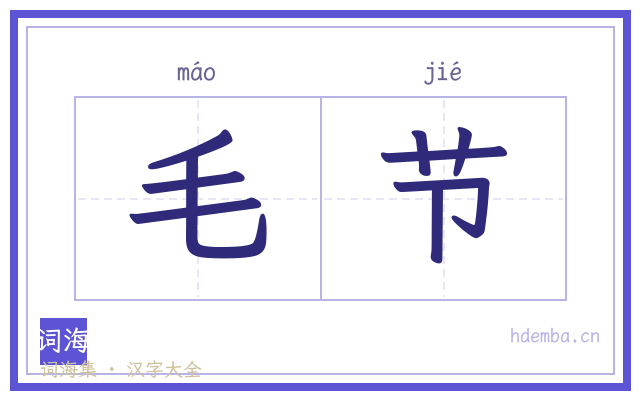 毛节的书法字