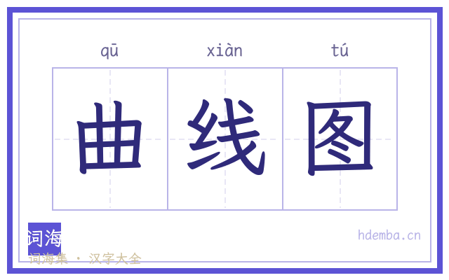 曲线图的书法字