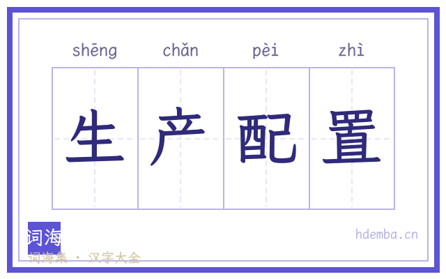生产配置的书法字