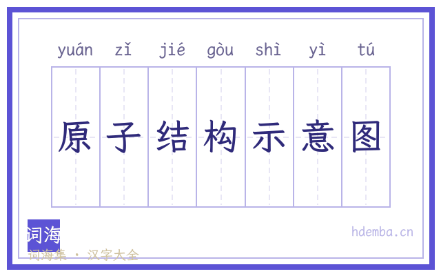 原子结构示意图的书法字