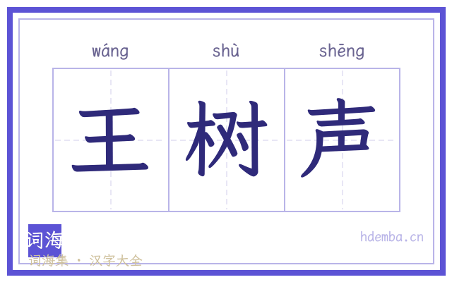 王树声的书法字