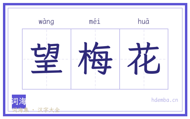 望梅花的书法字